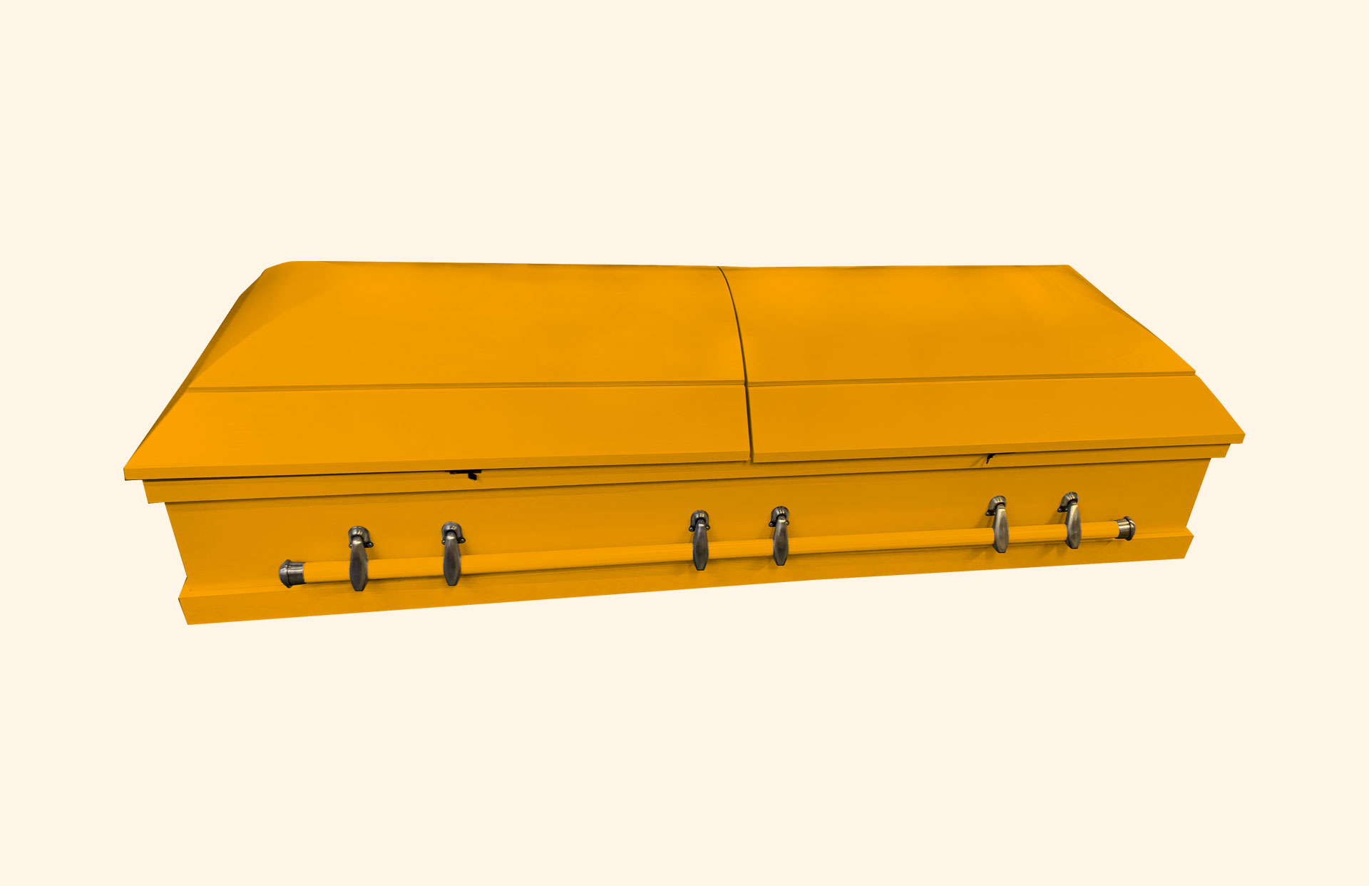 Alaska Solid Colour Flash of Orange American wooden casket