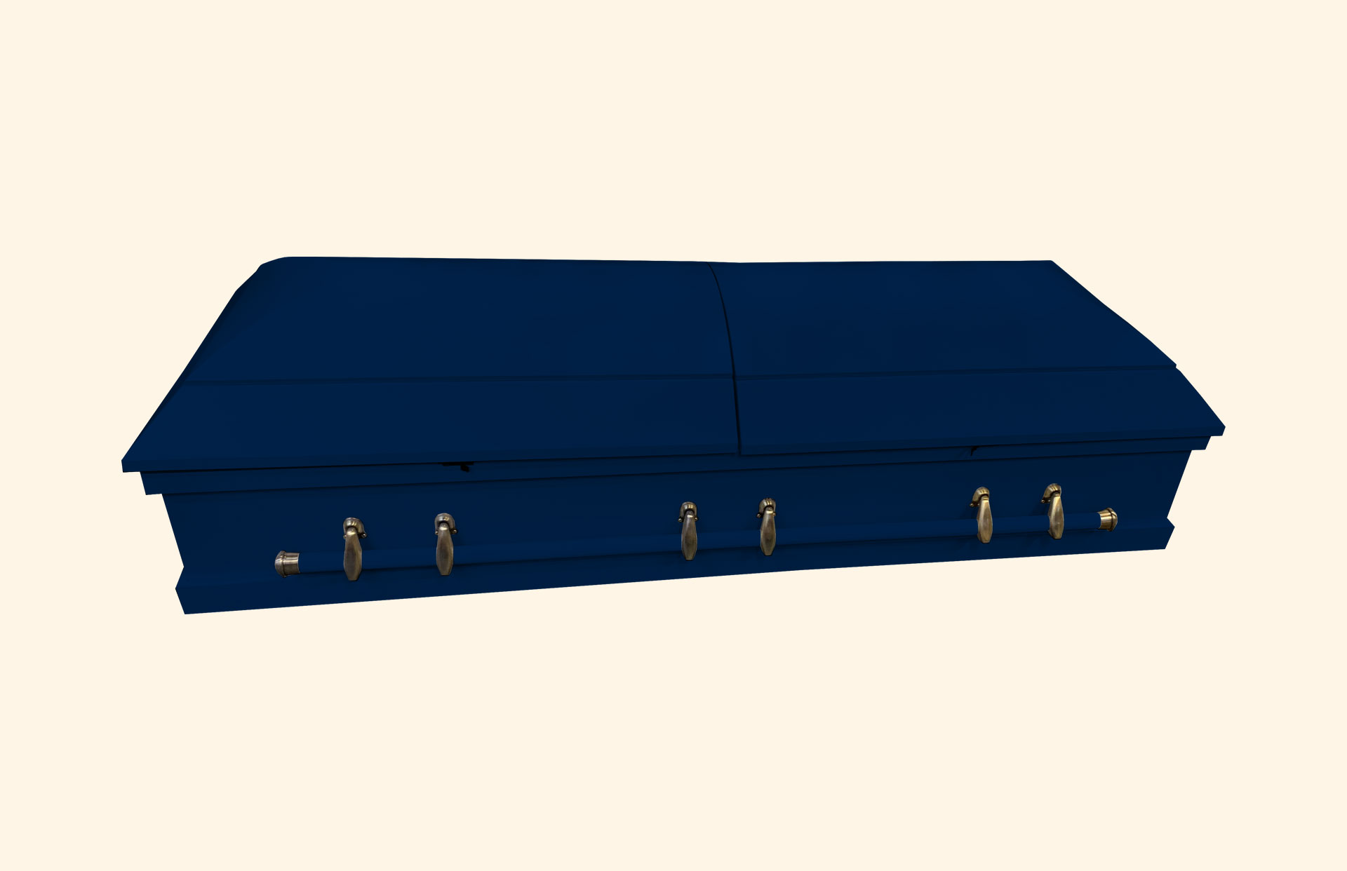 Alaska Solid Colour Oxford Blue American wooden casket
