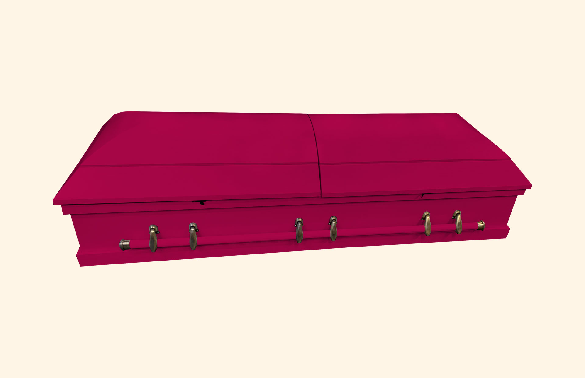 Alaska Solid Colour Pilar Box Red American wooden casket