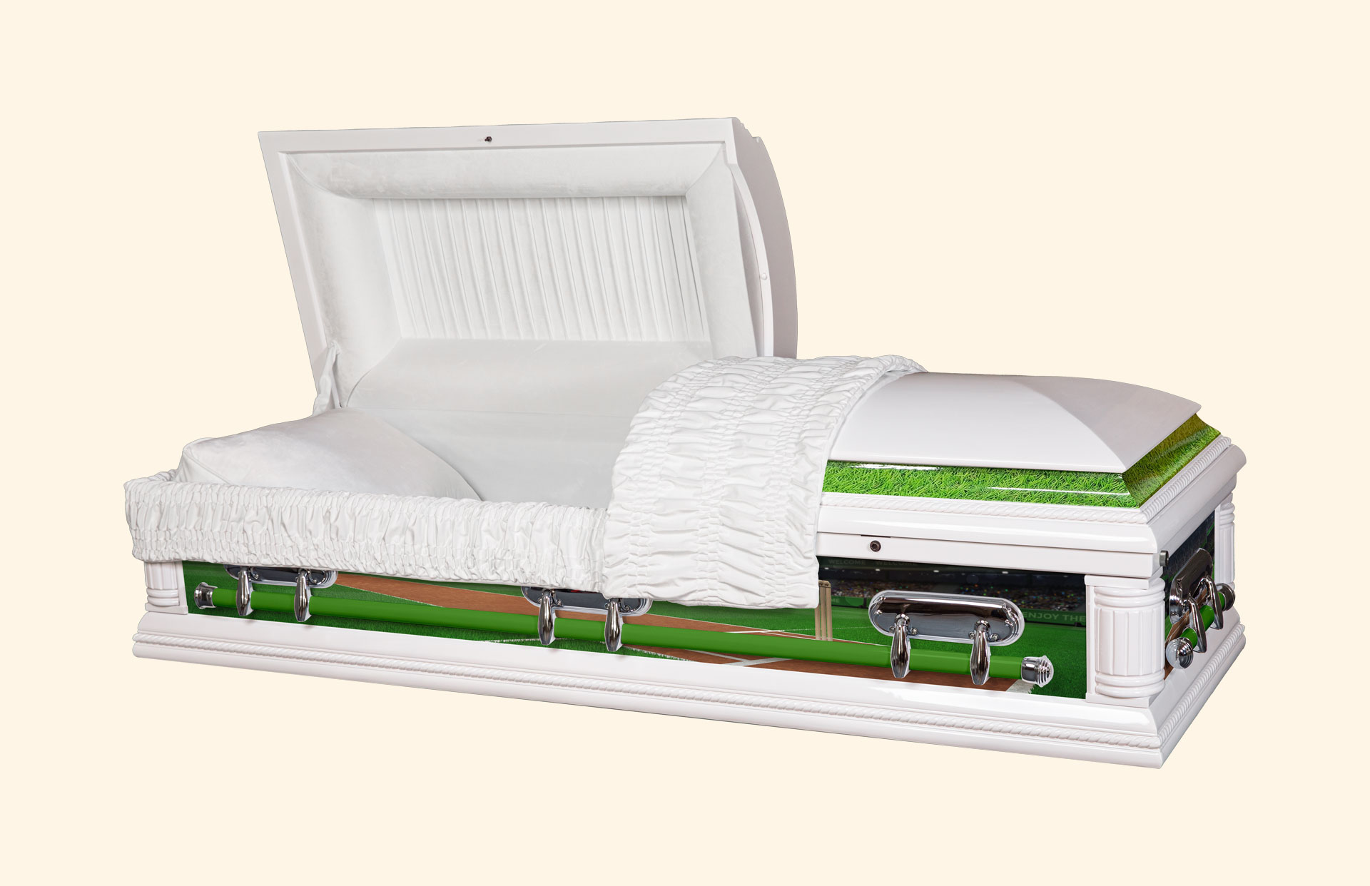 Purity Cricket Solid Wood American Casket standard white interior