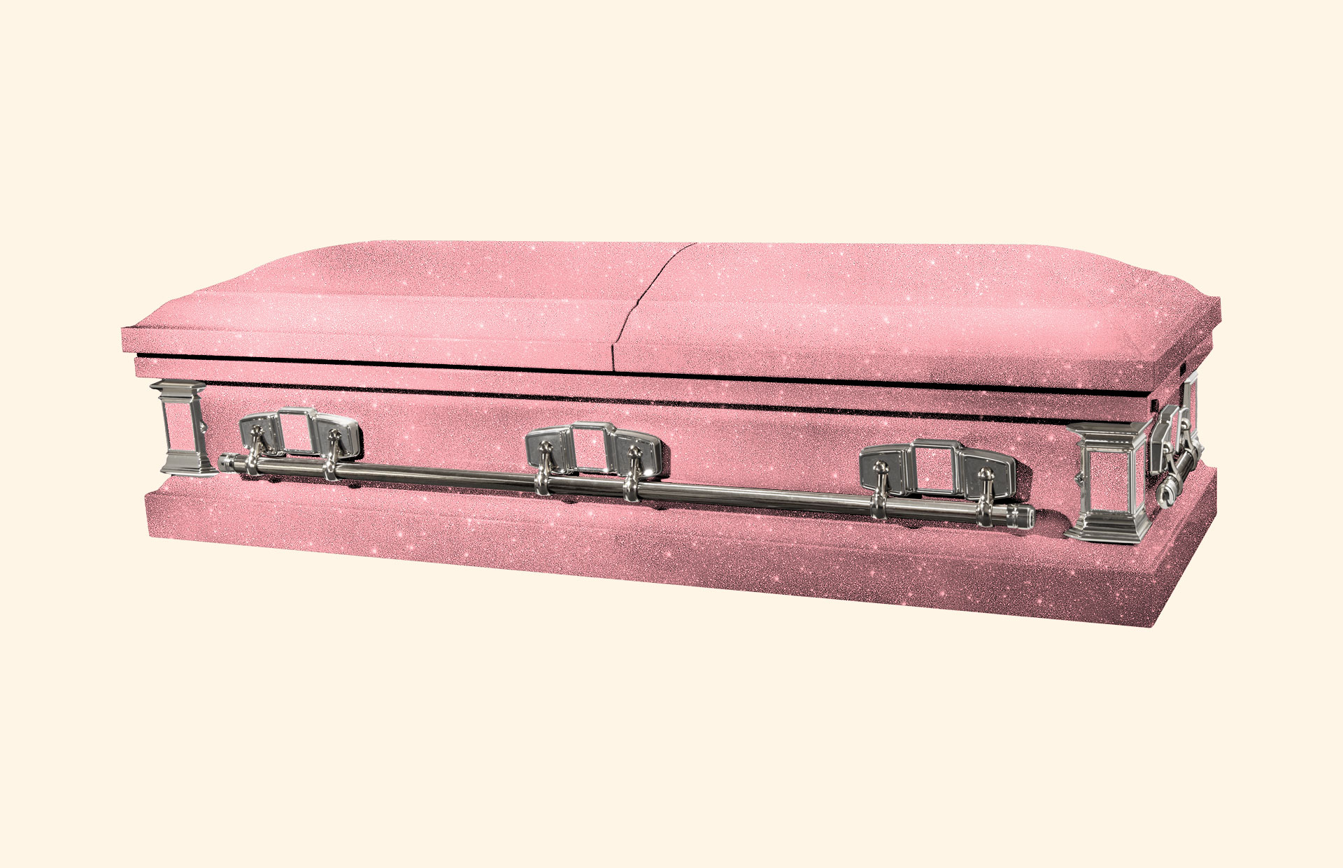 Devotion Glitter Disco Pink with silver handles