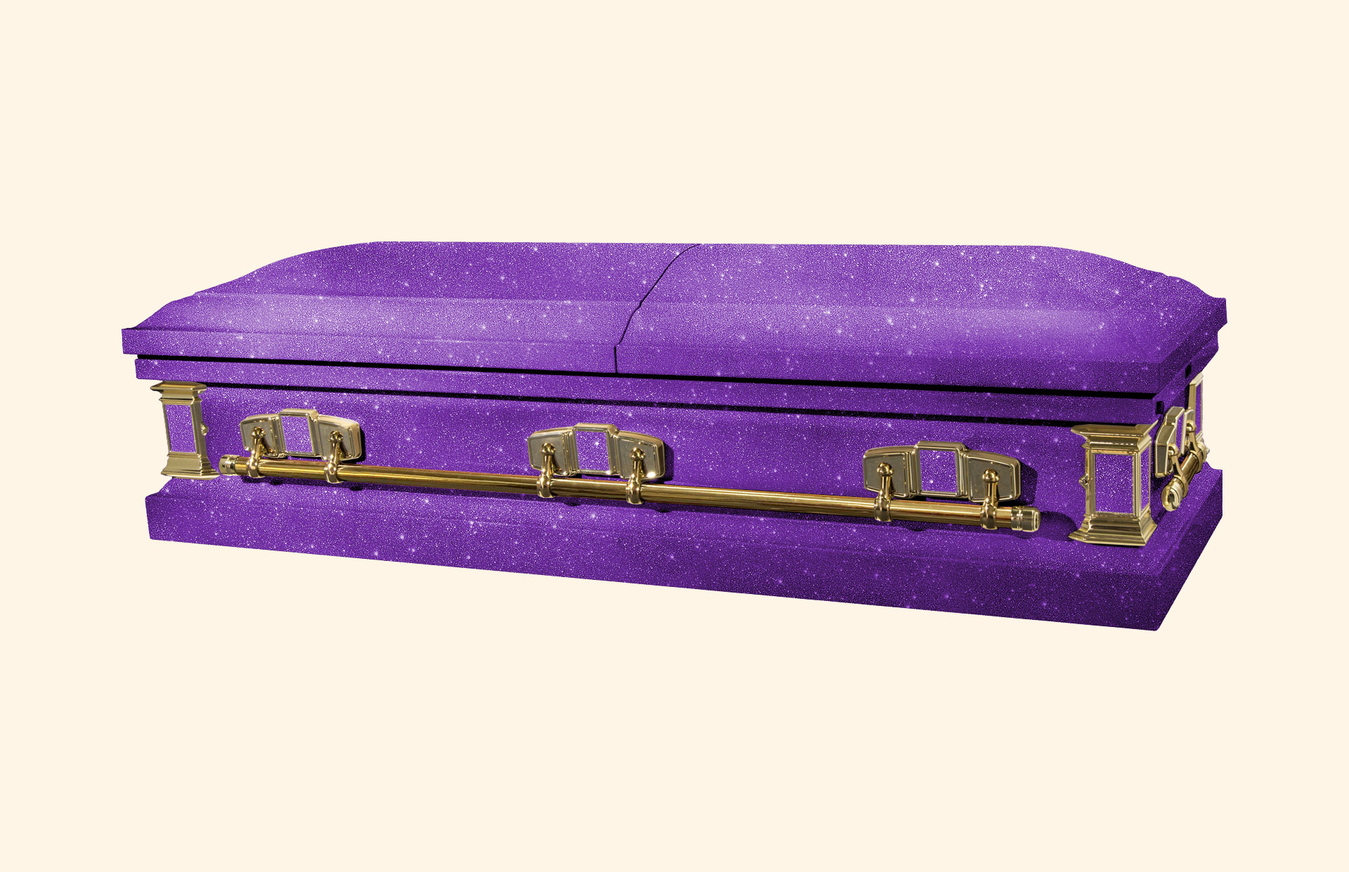 Devotion Glitter Purple with gold handles