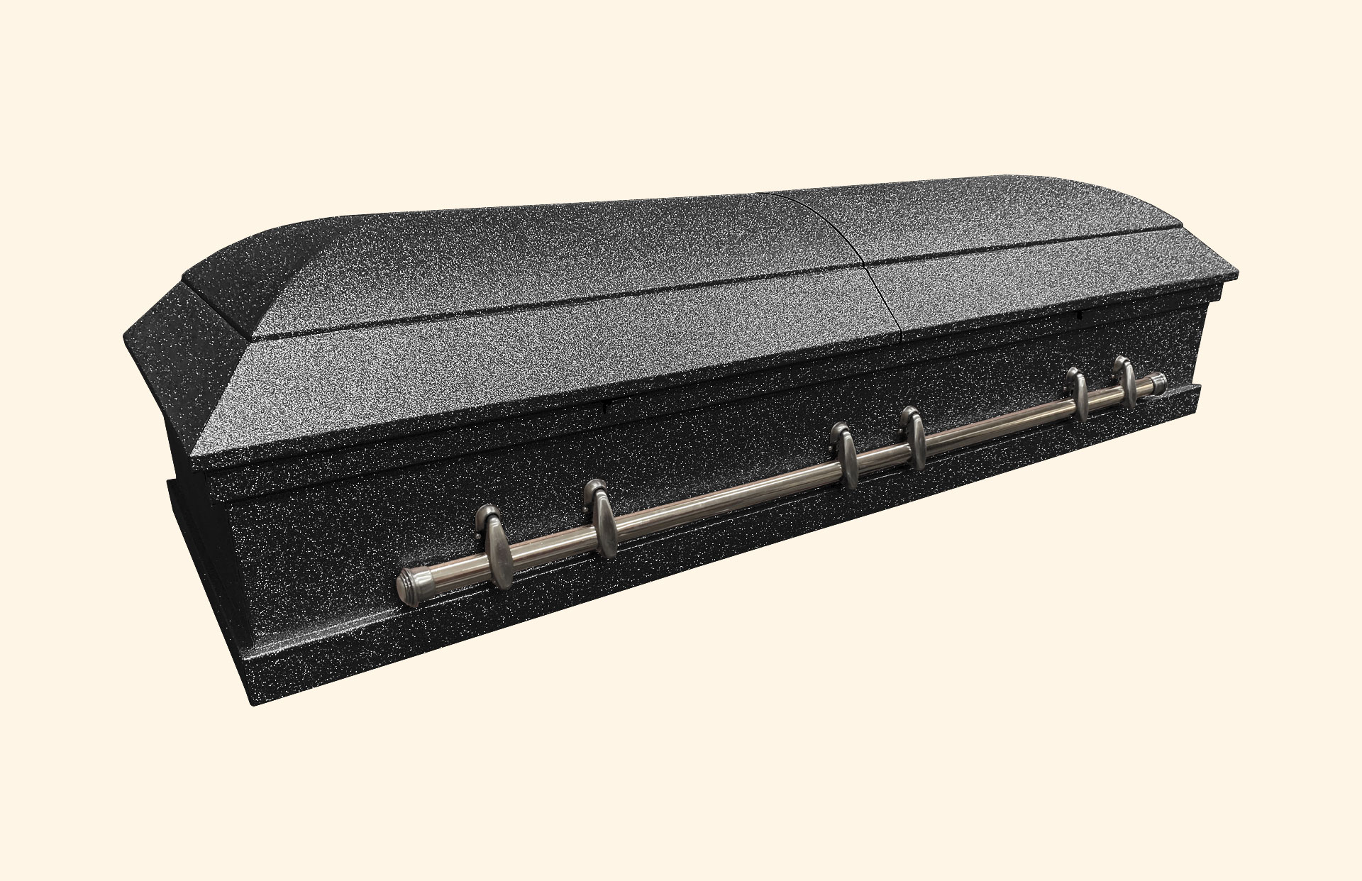 Alaska Glitter Black with silver handles