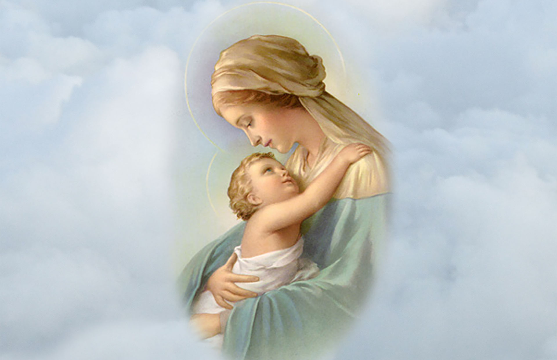Mother and Child American Metal Casket lid detail