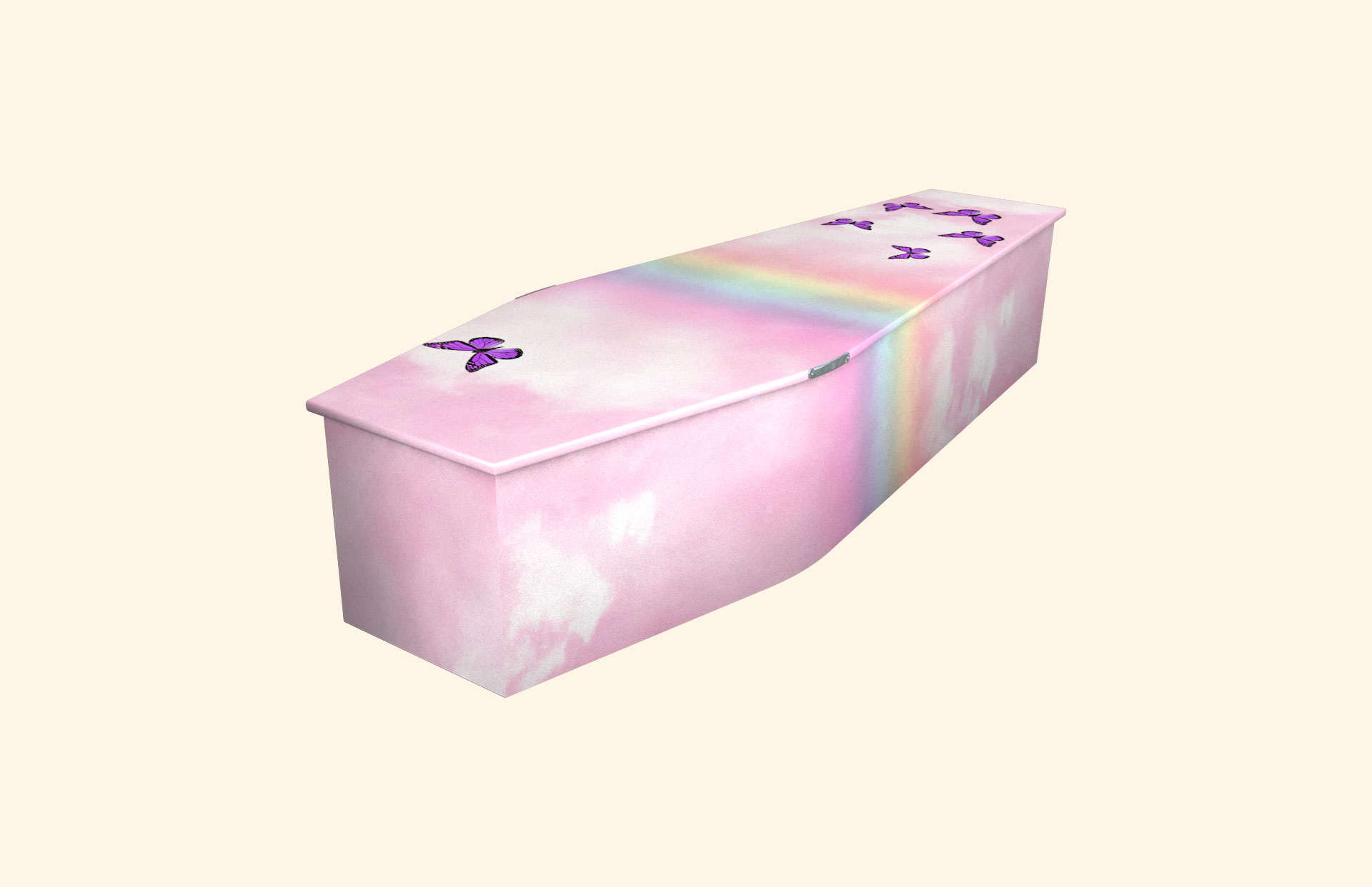 Butterfly Rainbow child coffin