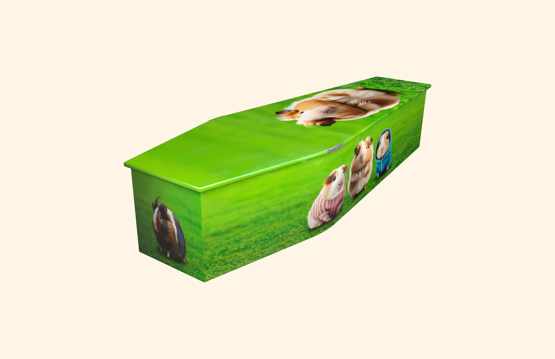 Guinea Pigs design on a child coffin