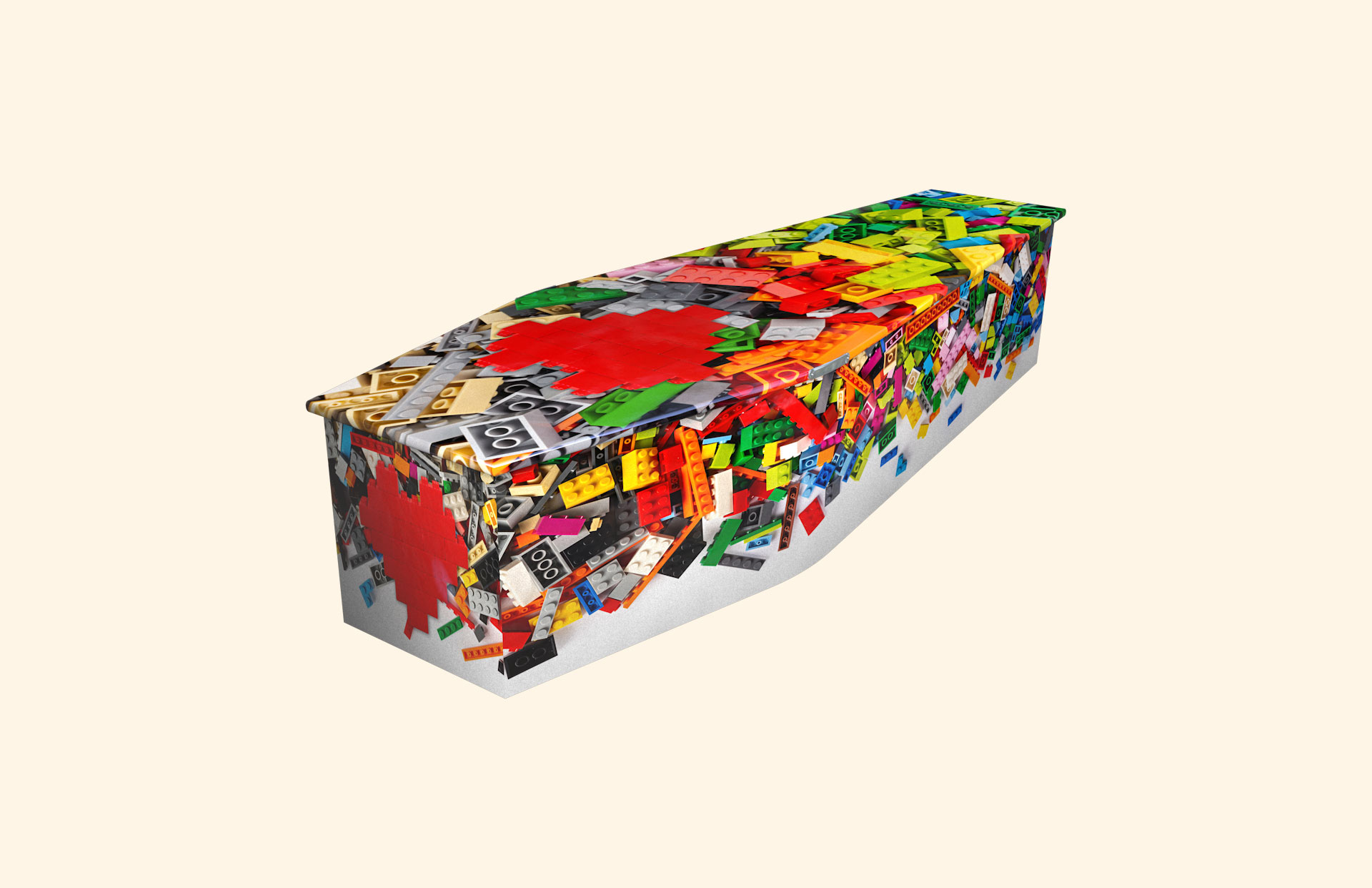 Toy Bricks design on a child coffin