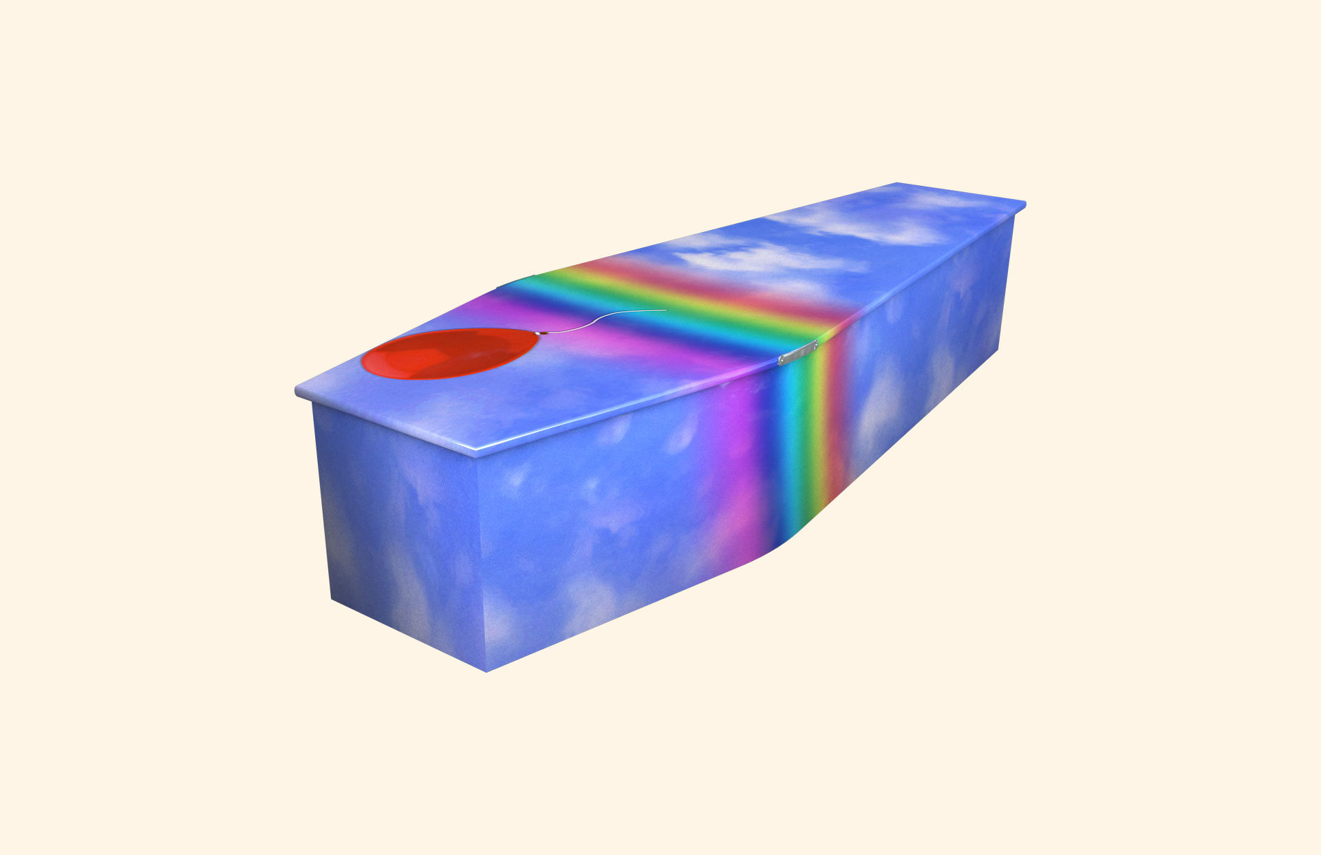 Bright Rainbow child coffin