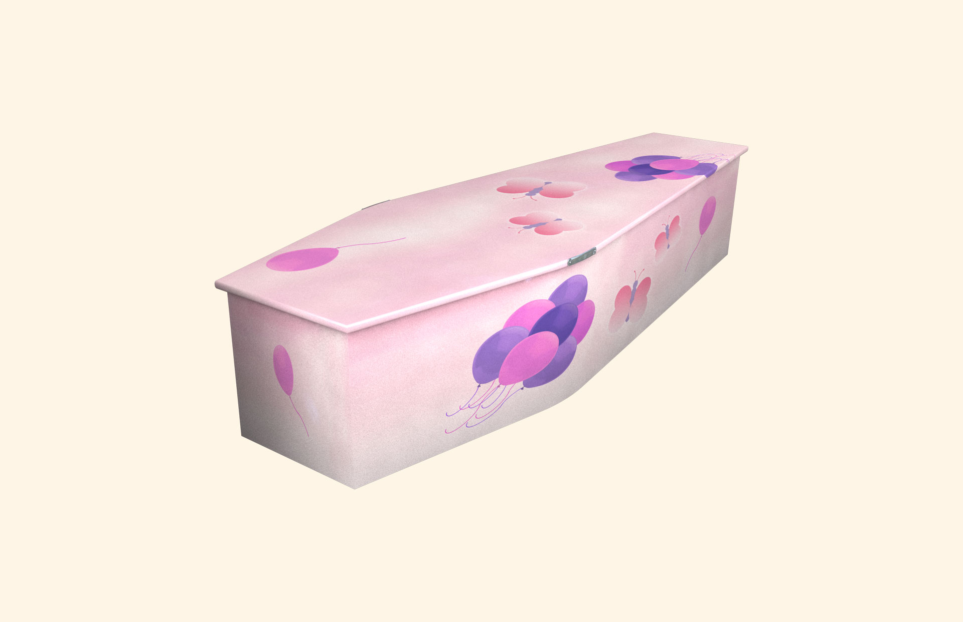 Balloons and Butterflies child coffin