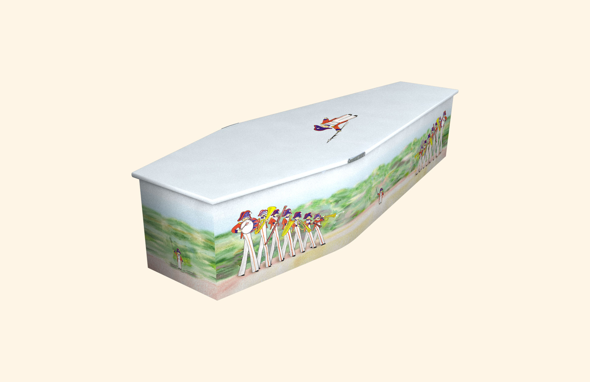 Toy Soldiers on a child coffin