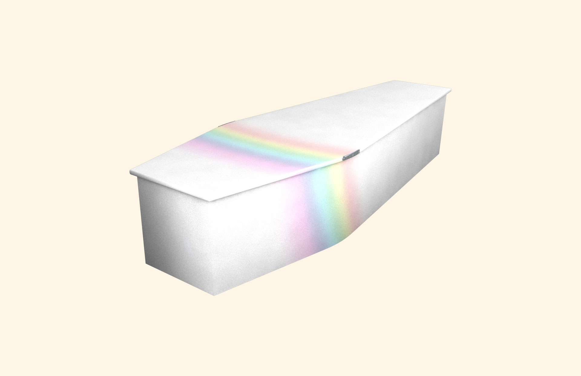 Rainbow on White child coffin