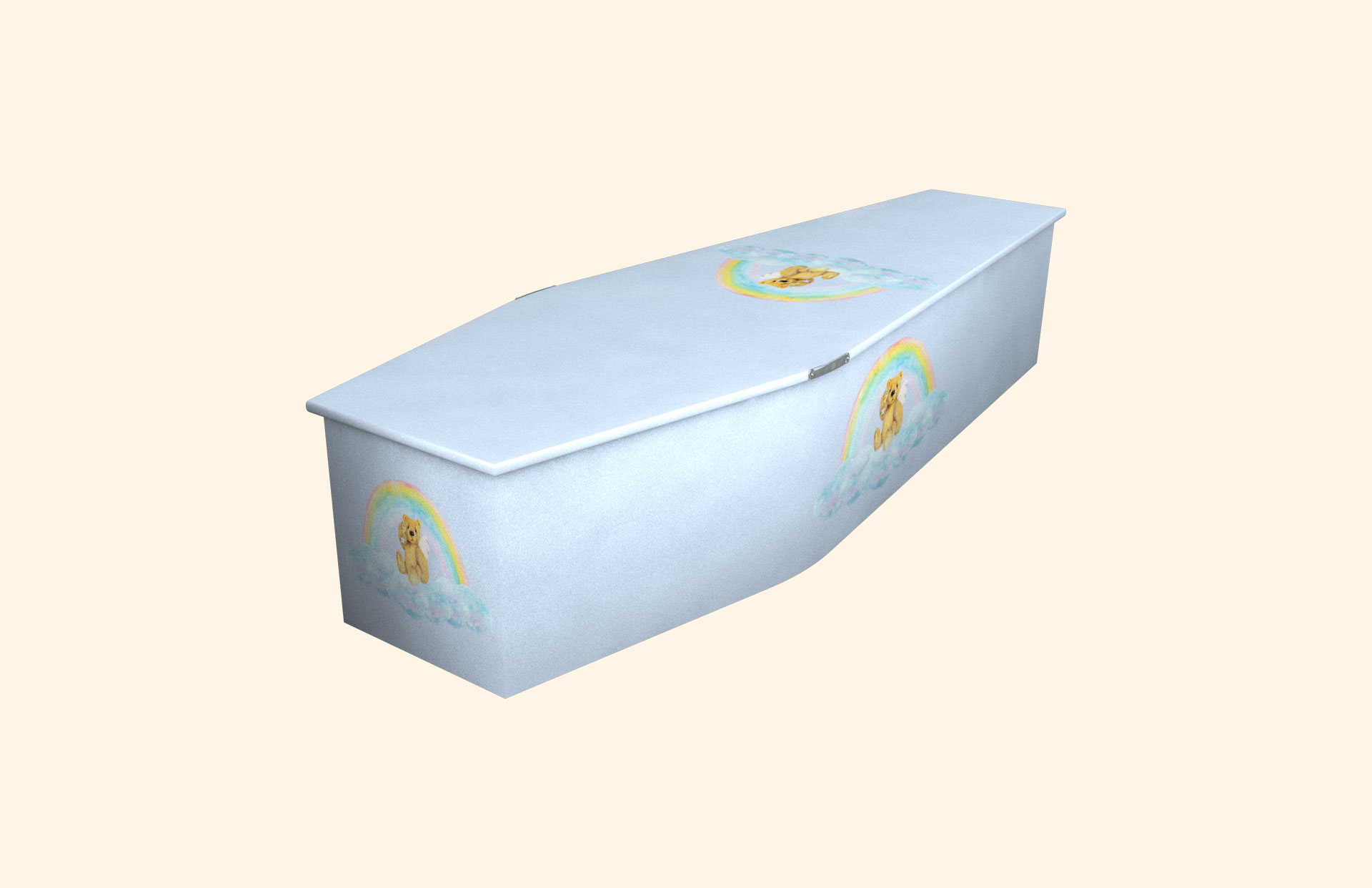 Rainbow Bear blue child coffin