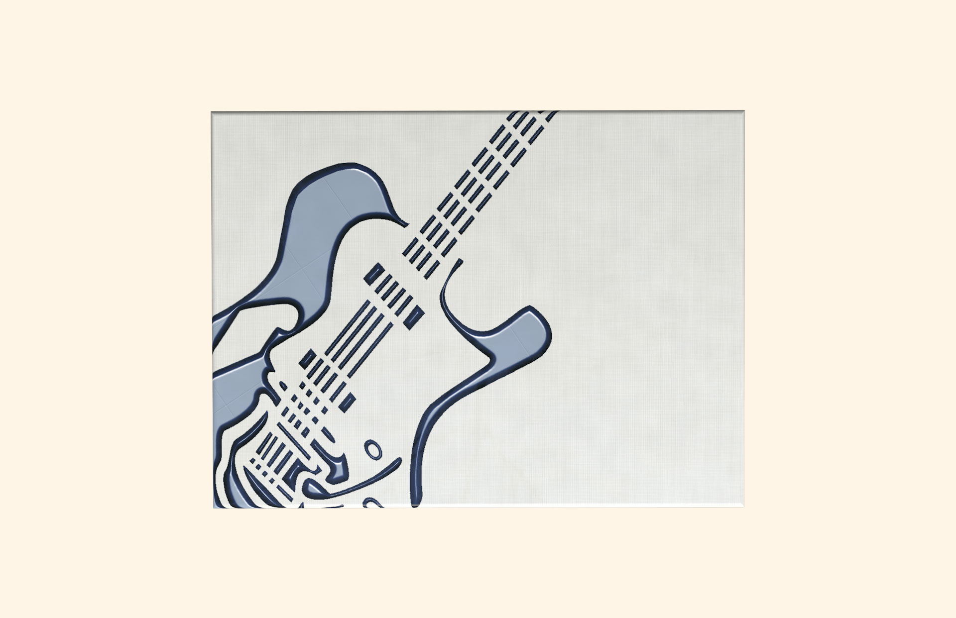 Rock n Roll adult ashes casket top view