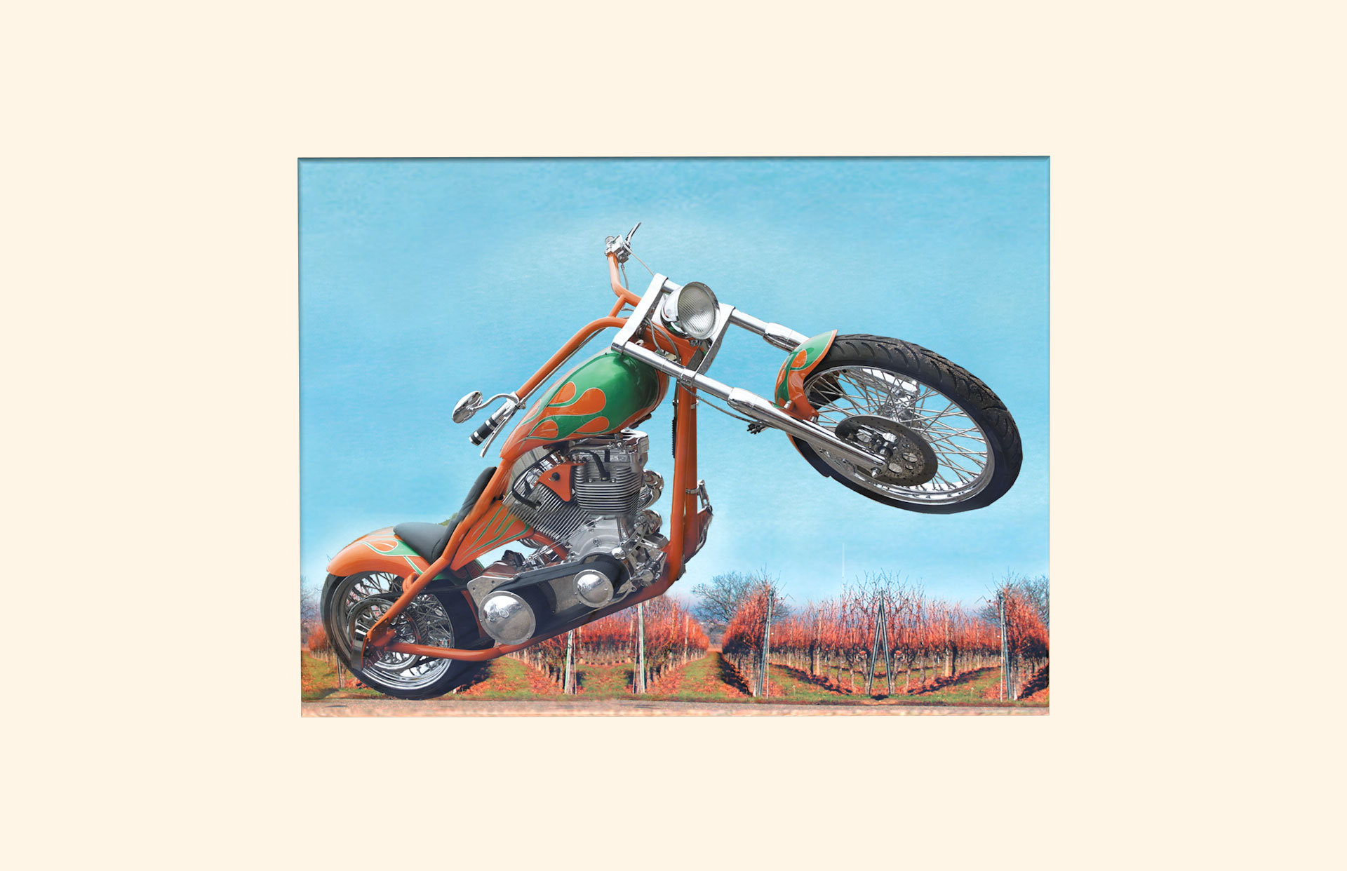 Easy Rider adult ashes casket top view