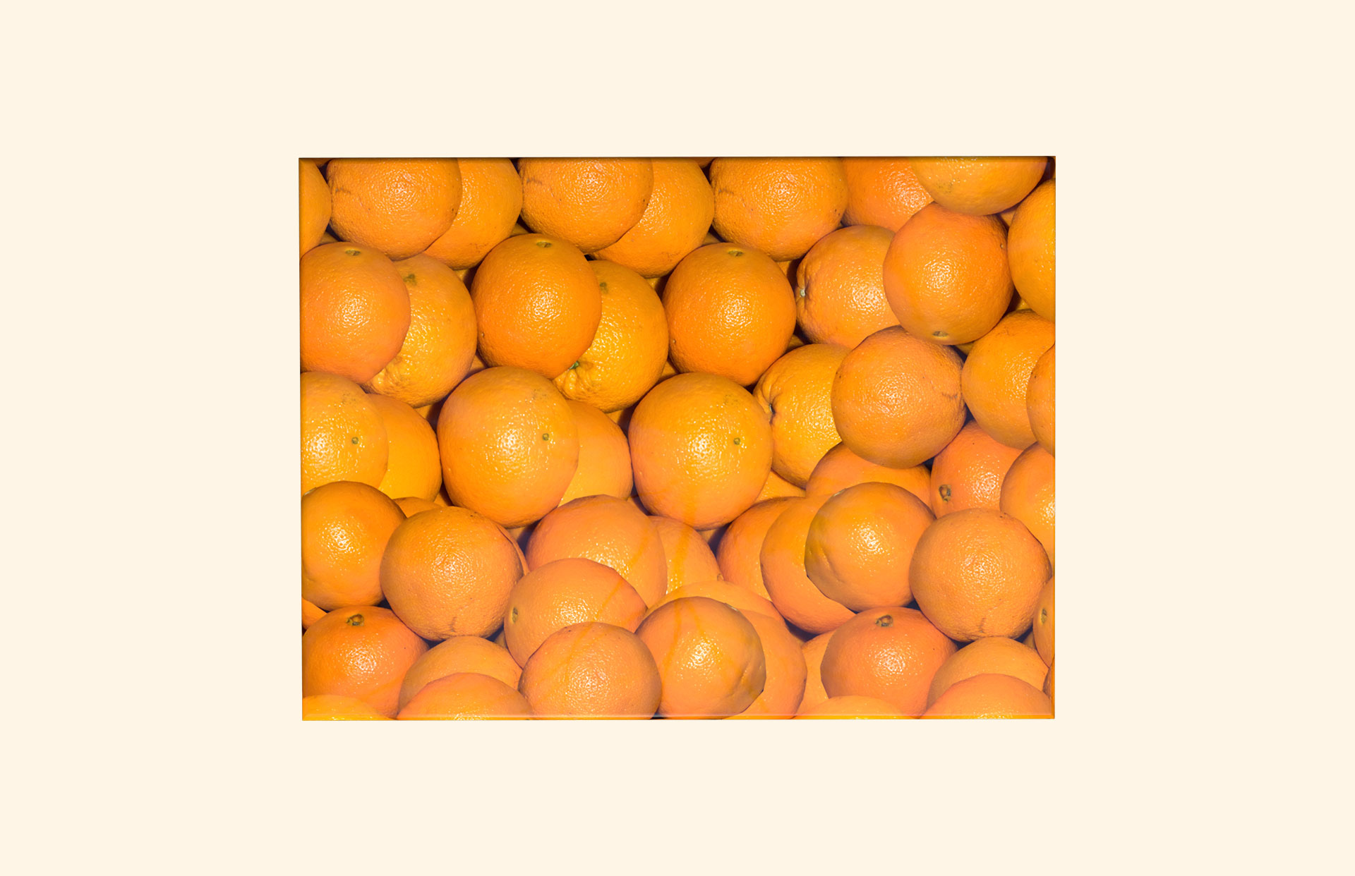 Sweet Orange adult ashes casket top view