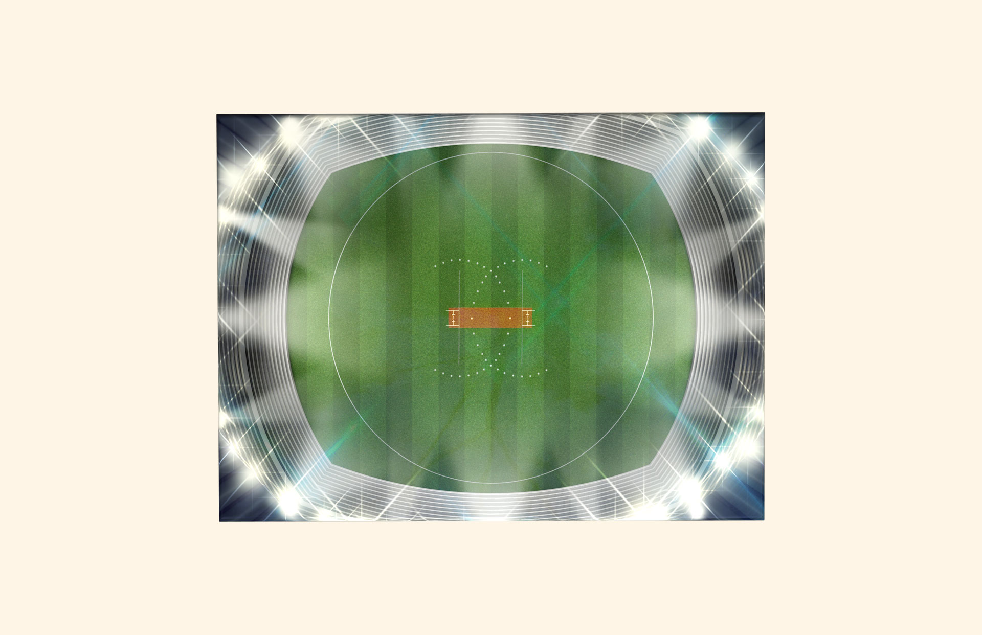 Howzat! adult ashes casket top view