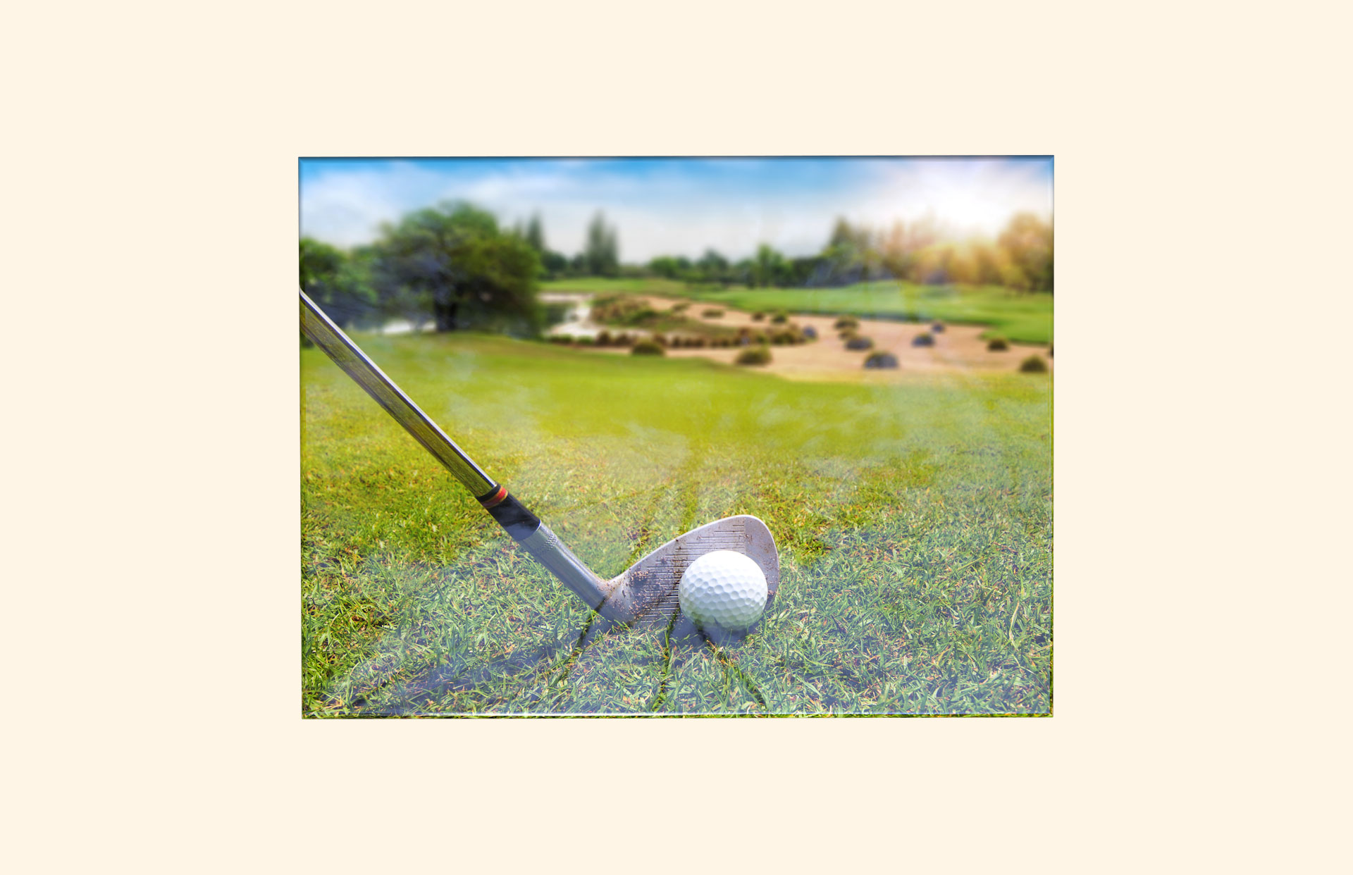 Hole in One adult ashes casket top view