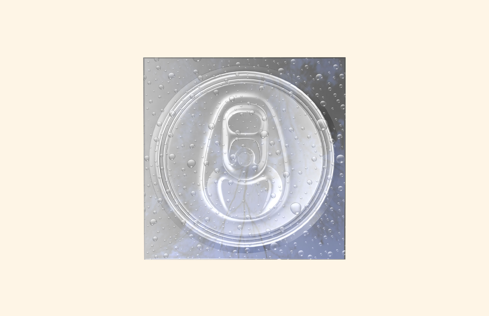 Can of Beer tall adult ashes casket top view