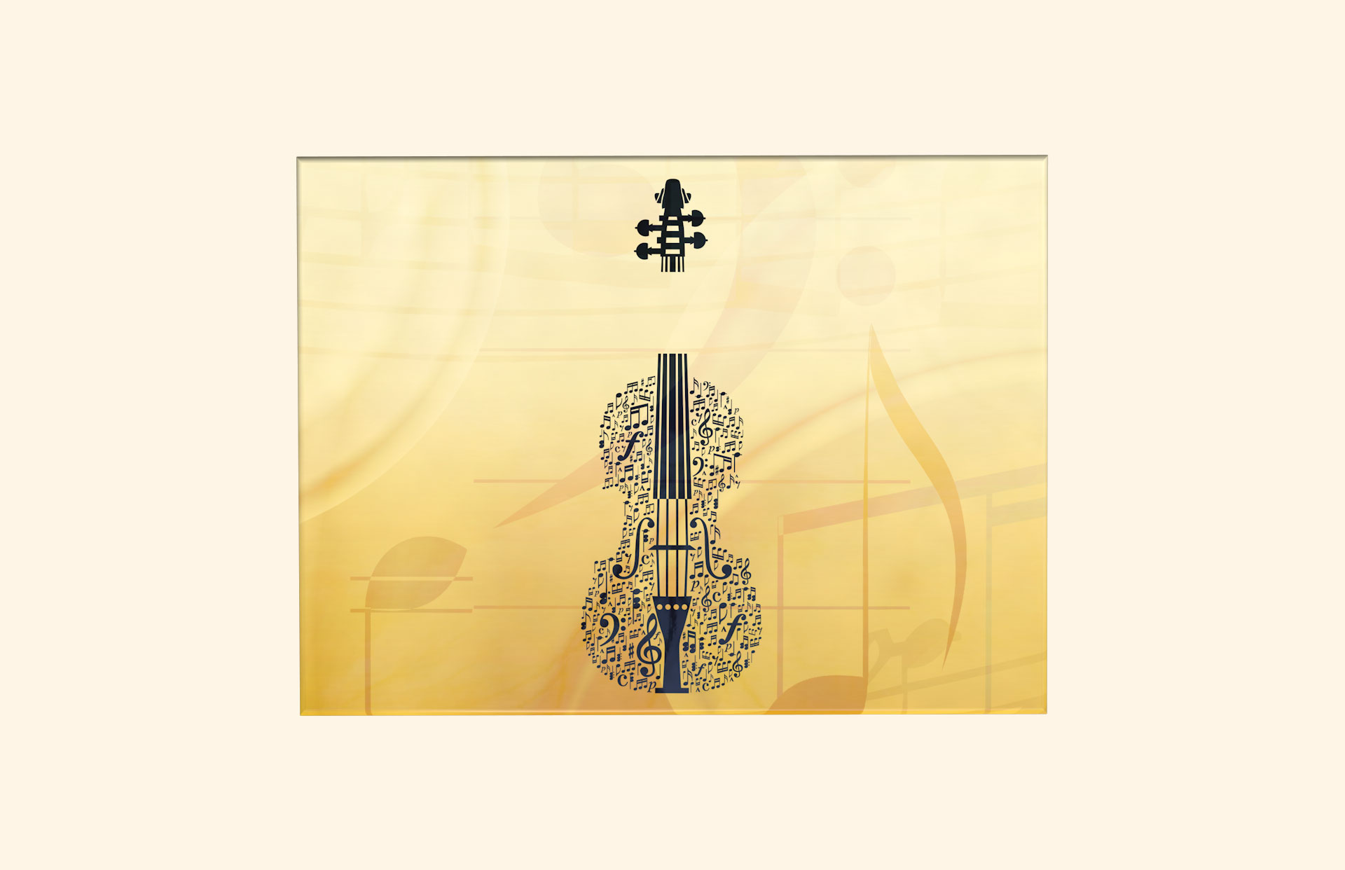 Musical Dreams adult ashes casket top view