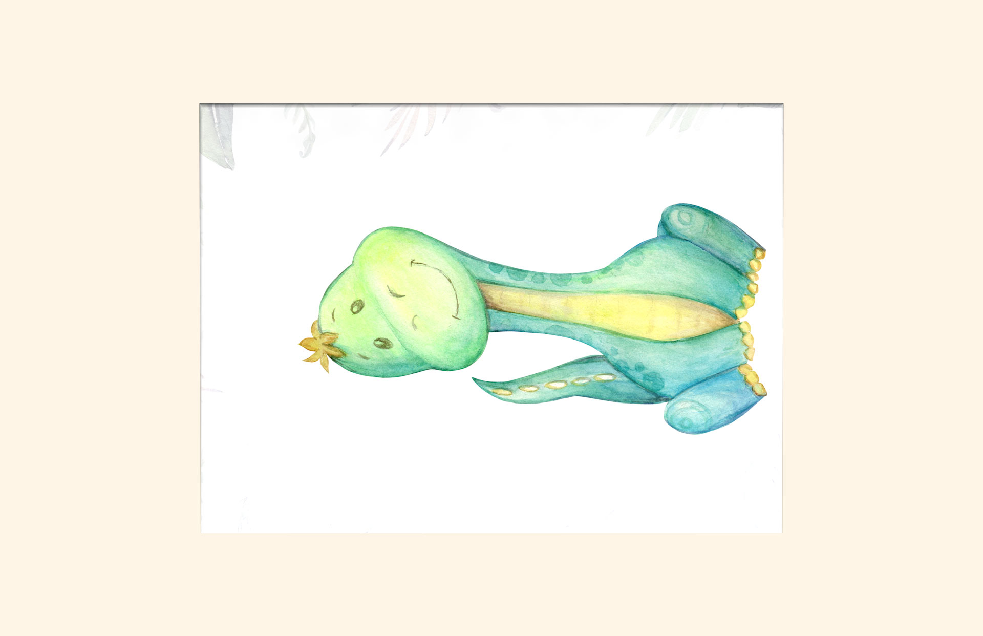 Playing with Dinosaurs child ashes casket top view