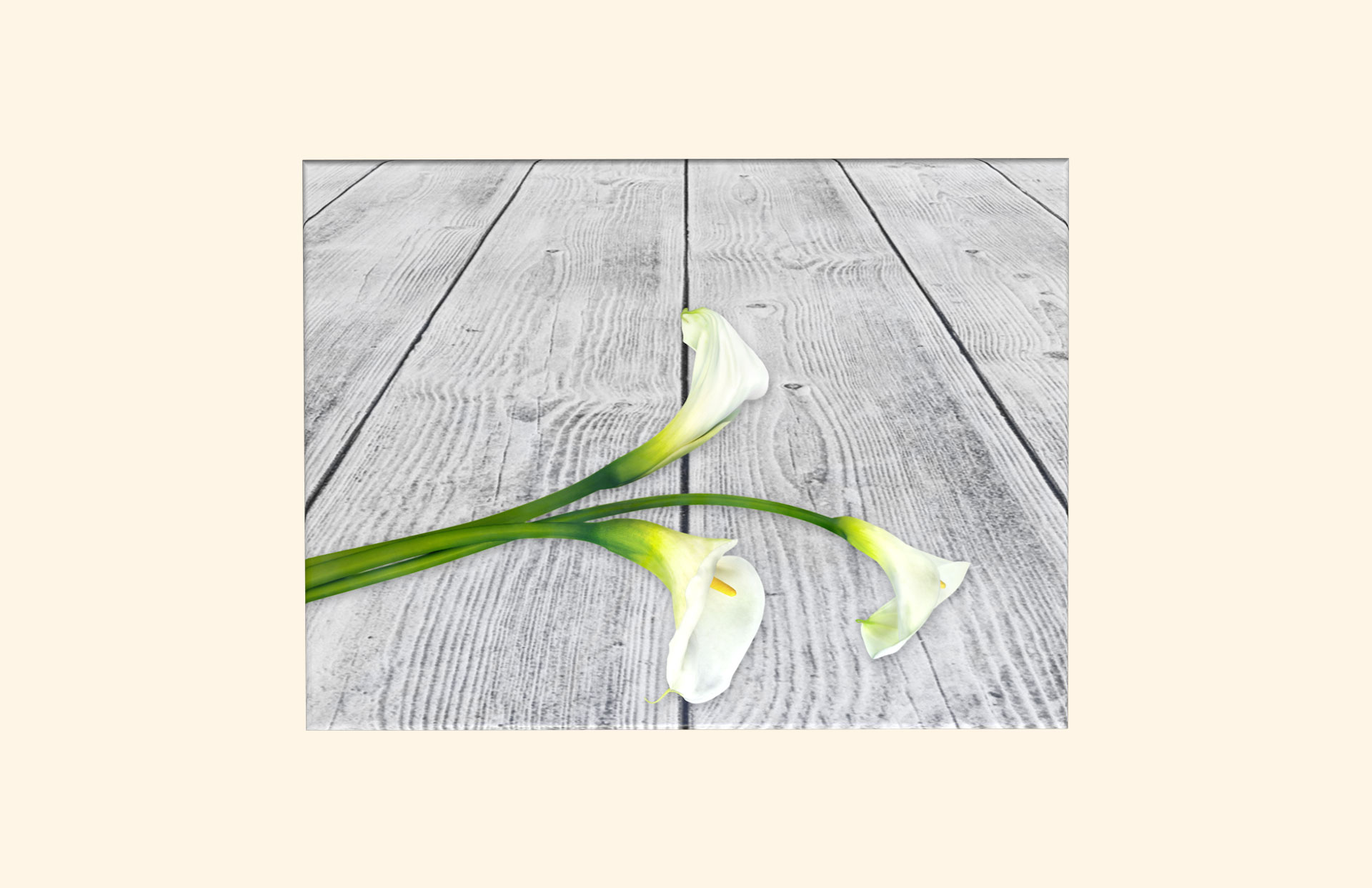 Sweet Lily adult ashes casket top view