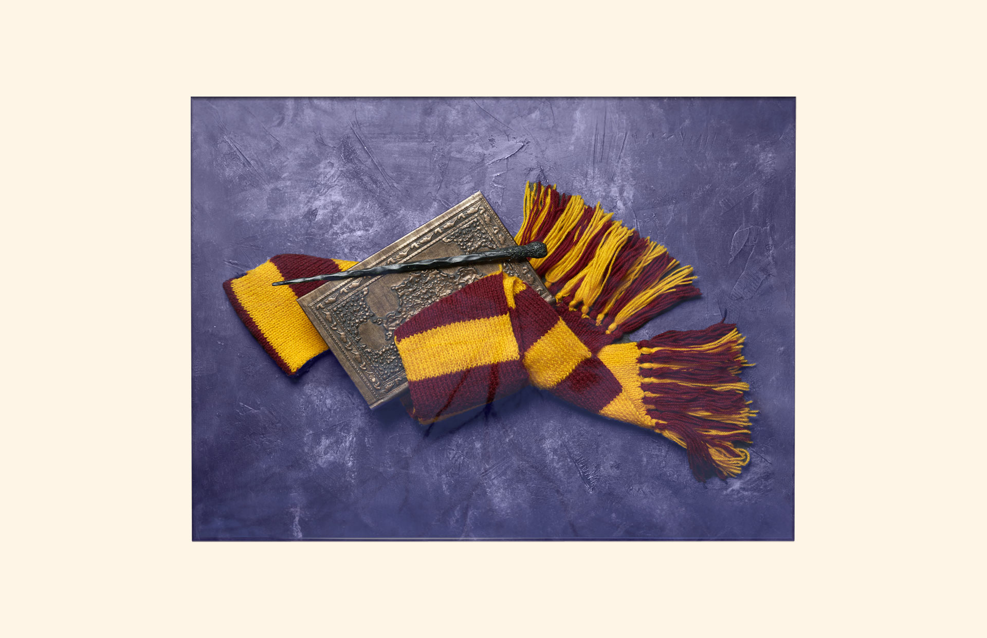 Wizard red and yellow child ashes casket top view