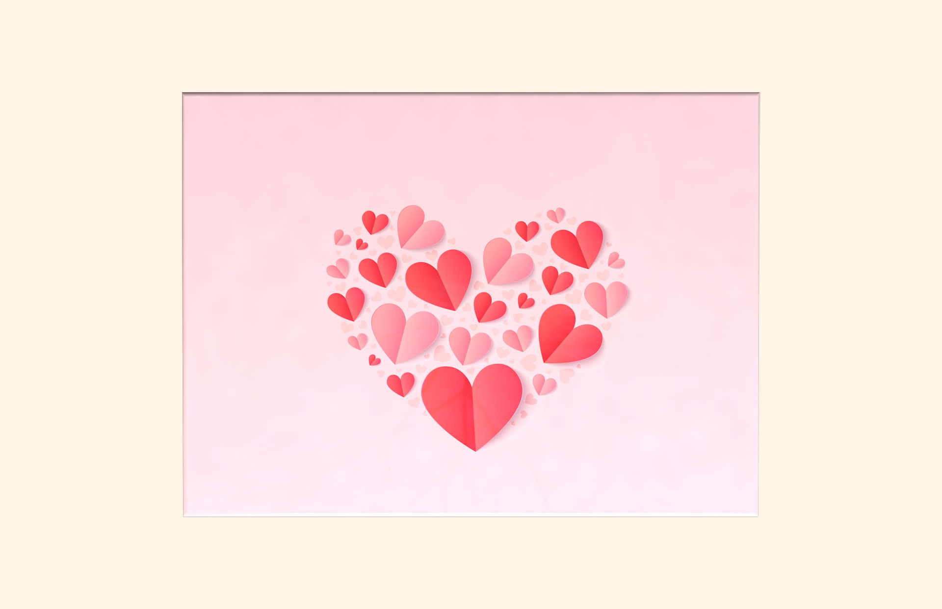 Paper Hearts child ashes casket top view