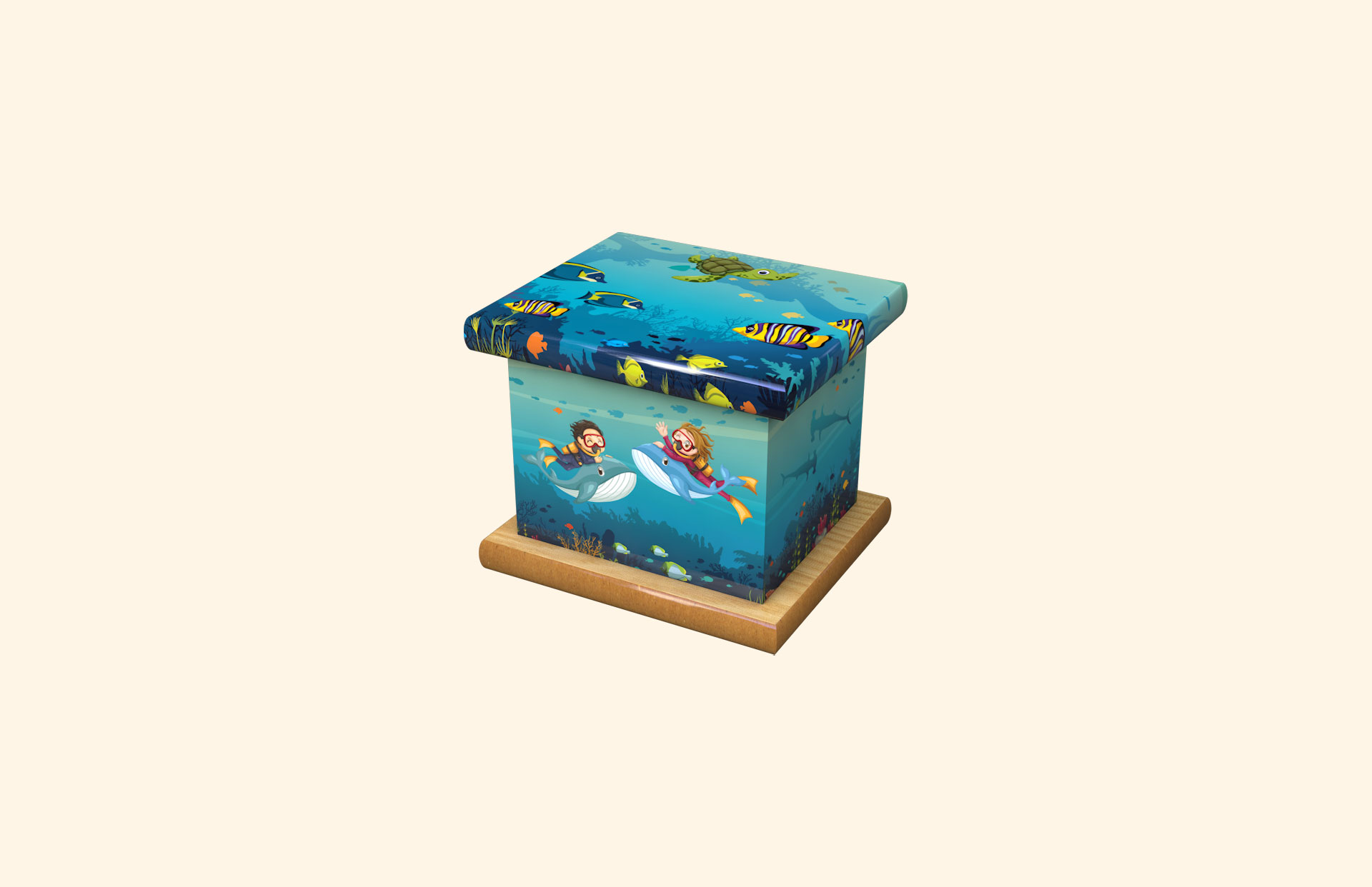 Scuba Diving infant ashes casket
