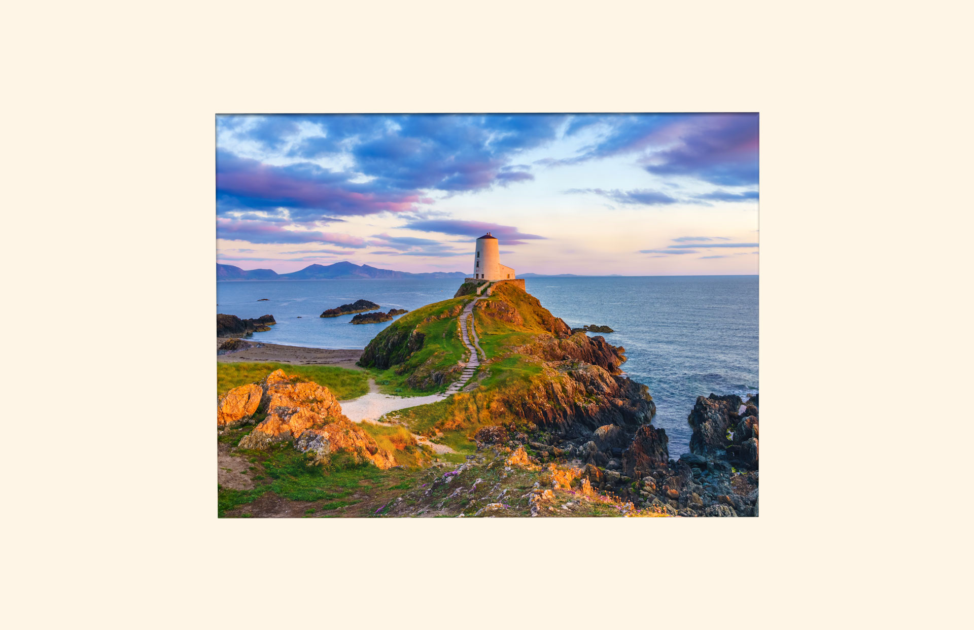 Ynys Llanddwyn adult ashes casket top view