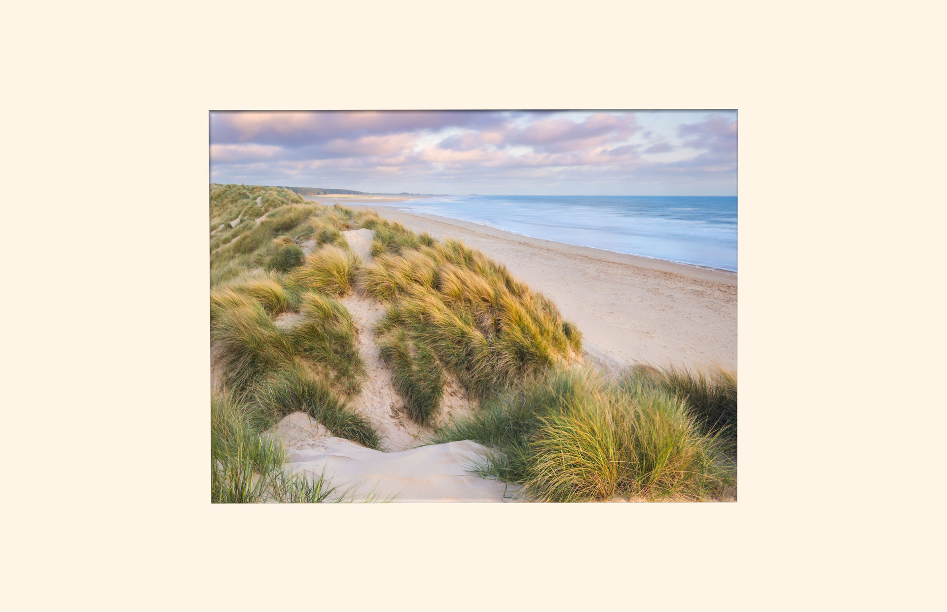 Holkham Dunes adult ashes casket top view