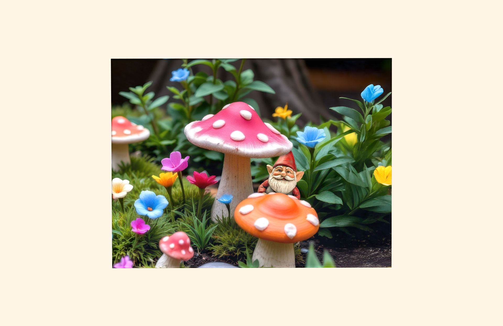 David the Gnome adult ashes casket top view