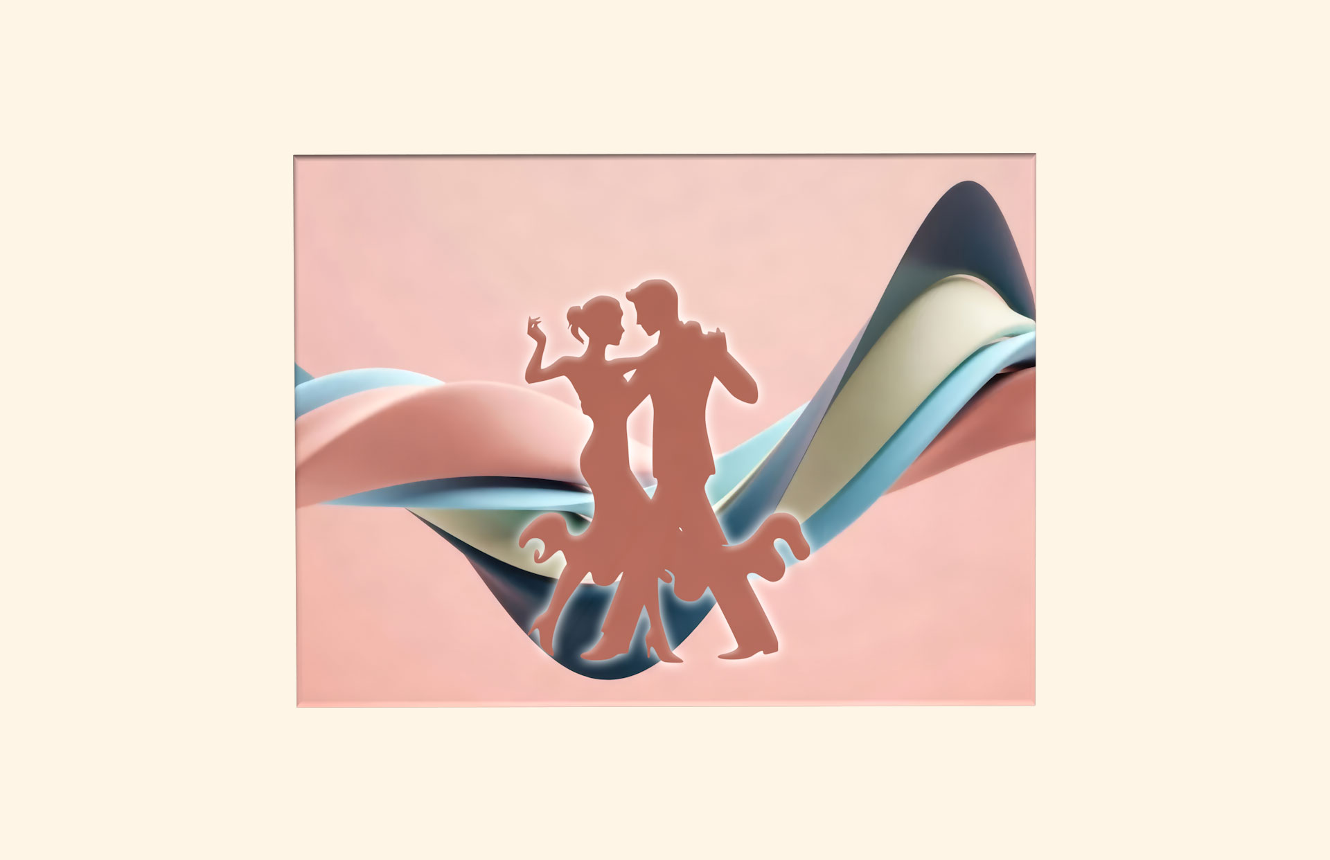 Shall We Dance adult ashes casket top view