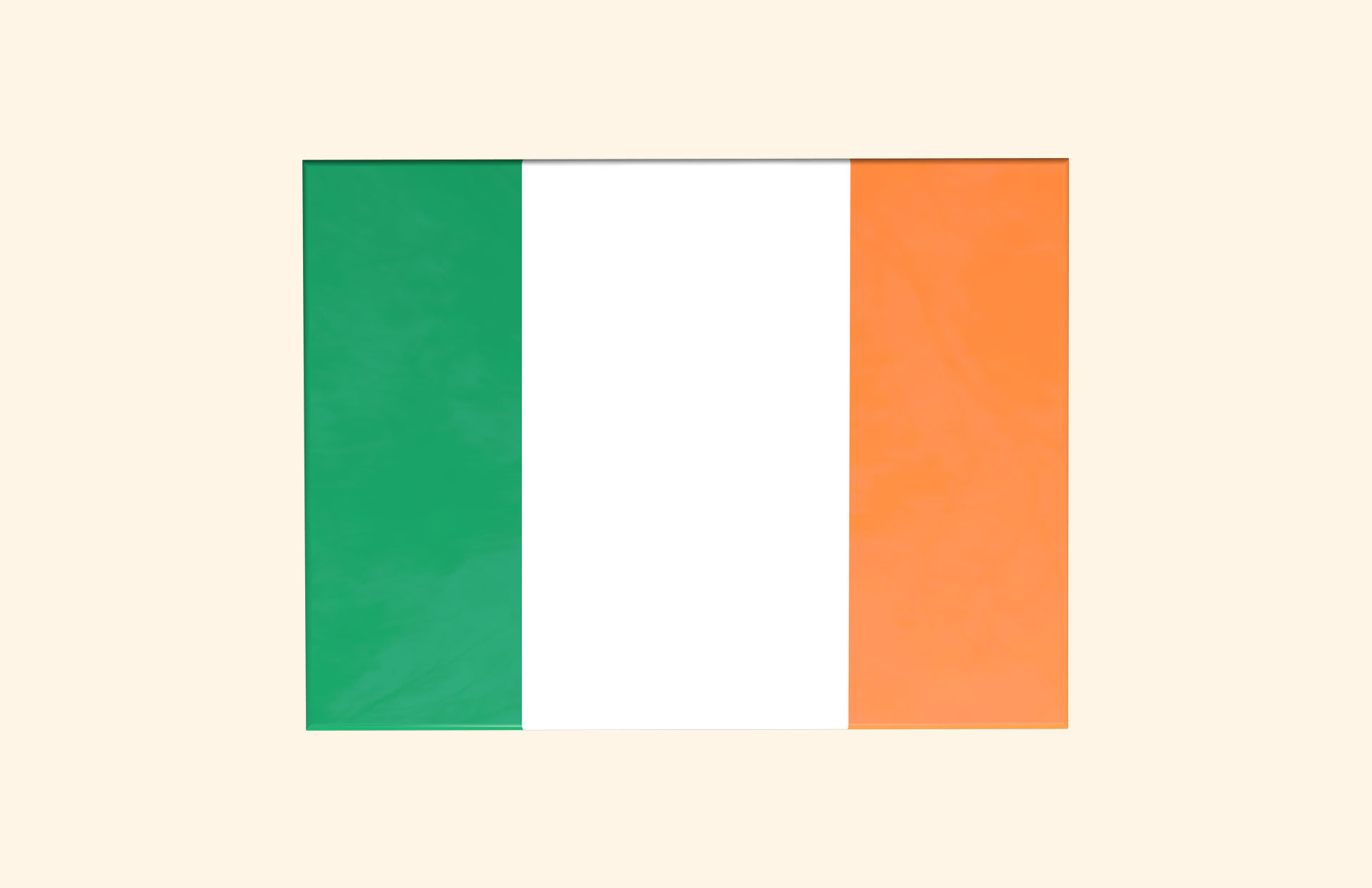 Irish Flag adult ashes casket top view