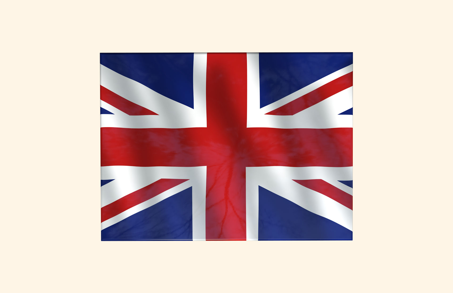 British and Proud adult ashes casket top view