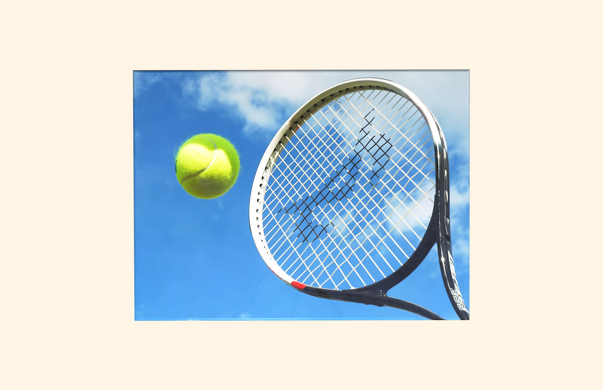 Tennis adult ashes casket top view
