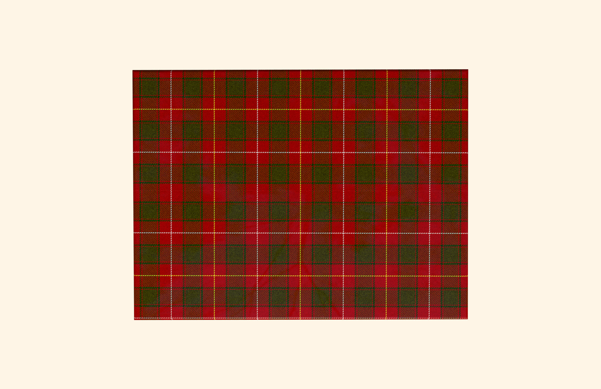Tartan adult ashes casket top view
