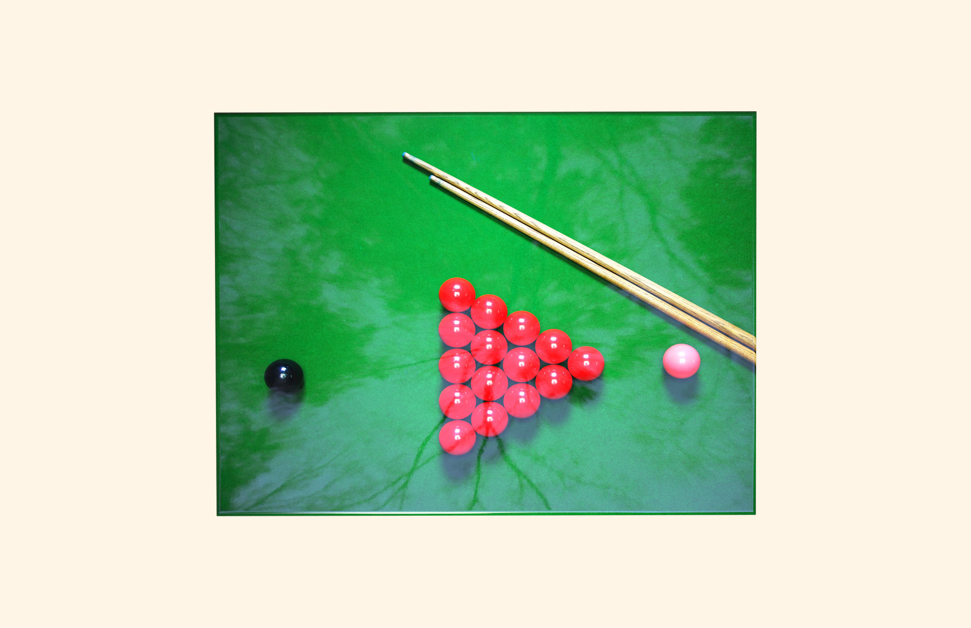 Snooker adult ashes casket top view