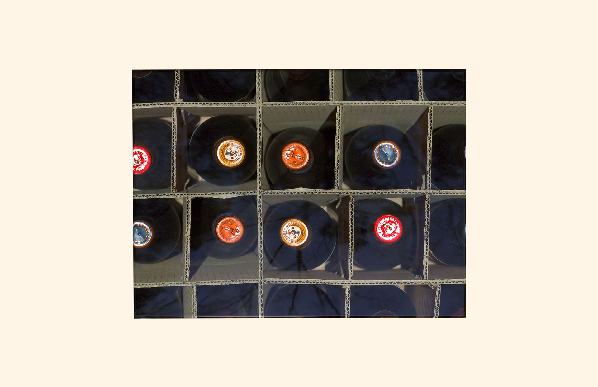 Fine Wines adult ashes casket top view