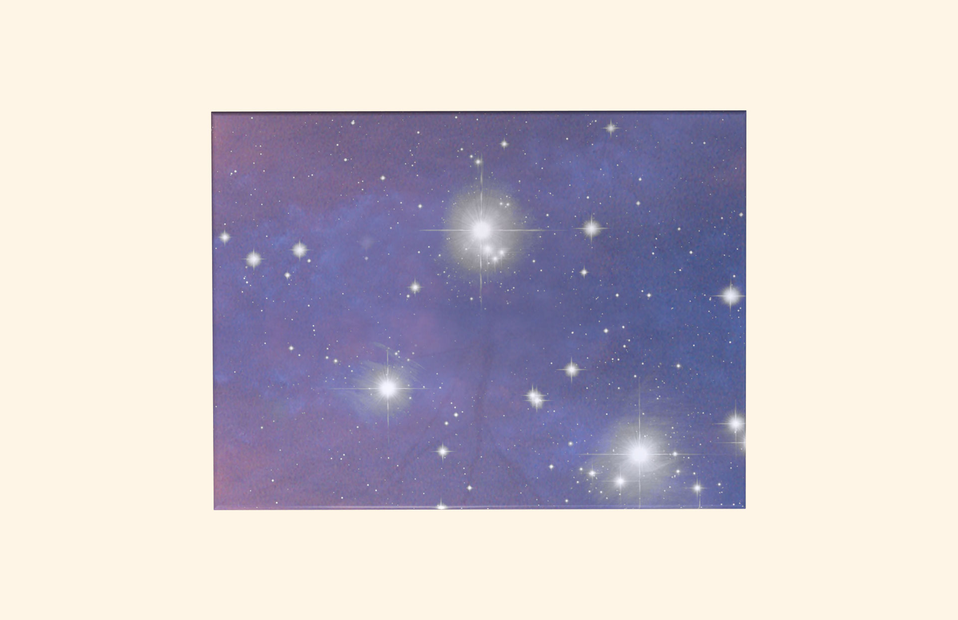 Starry Sunset adult ashes casket top view
