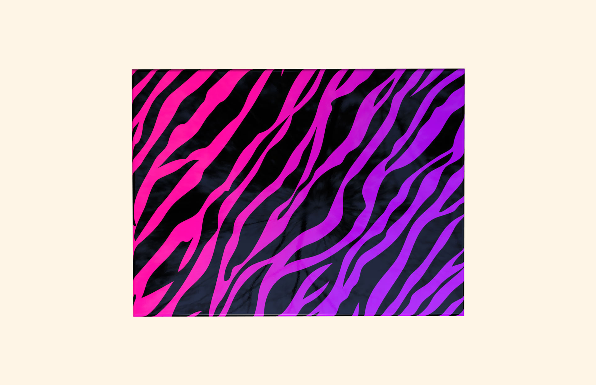 Funky Zebra adult ashes casket top view