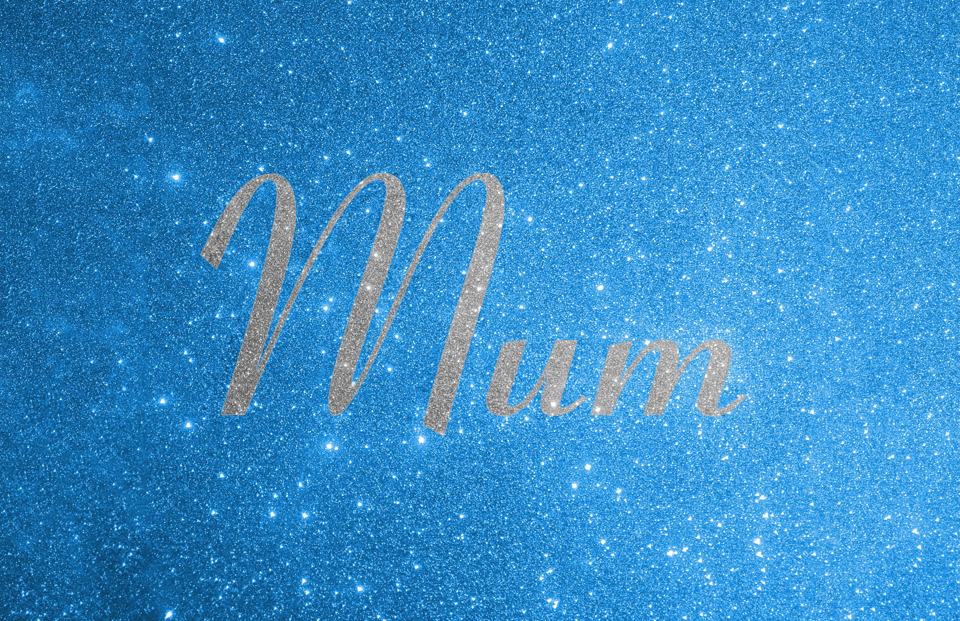 Glitter contrast wording shown in gun metal