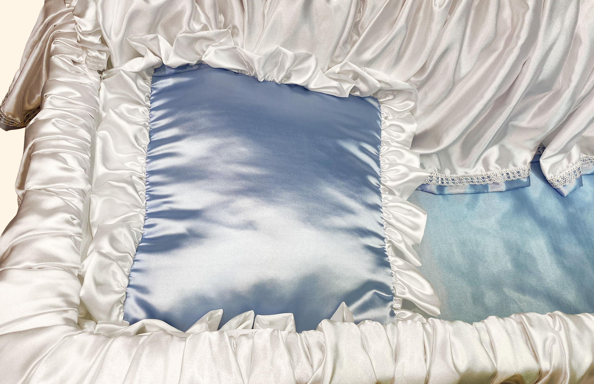 The Cascade blue interior in detail