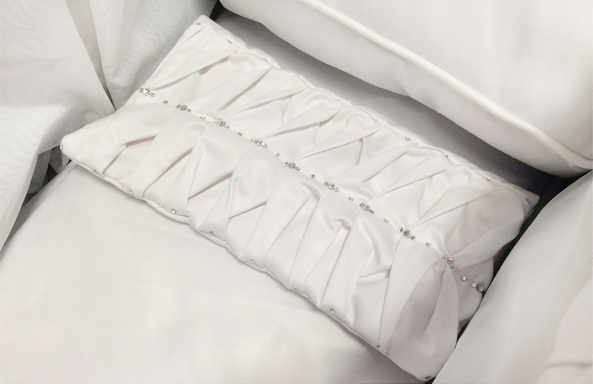 The Crystal white interior in detail