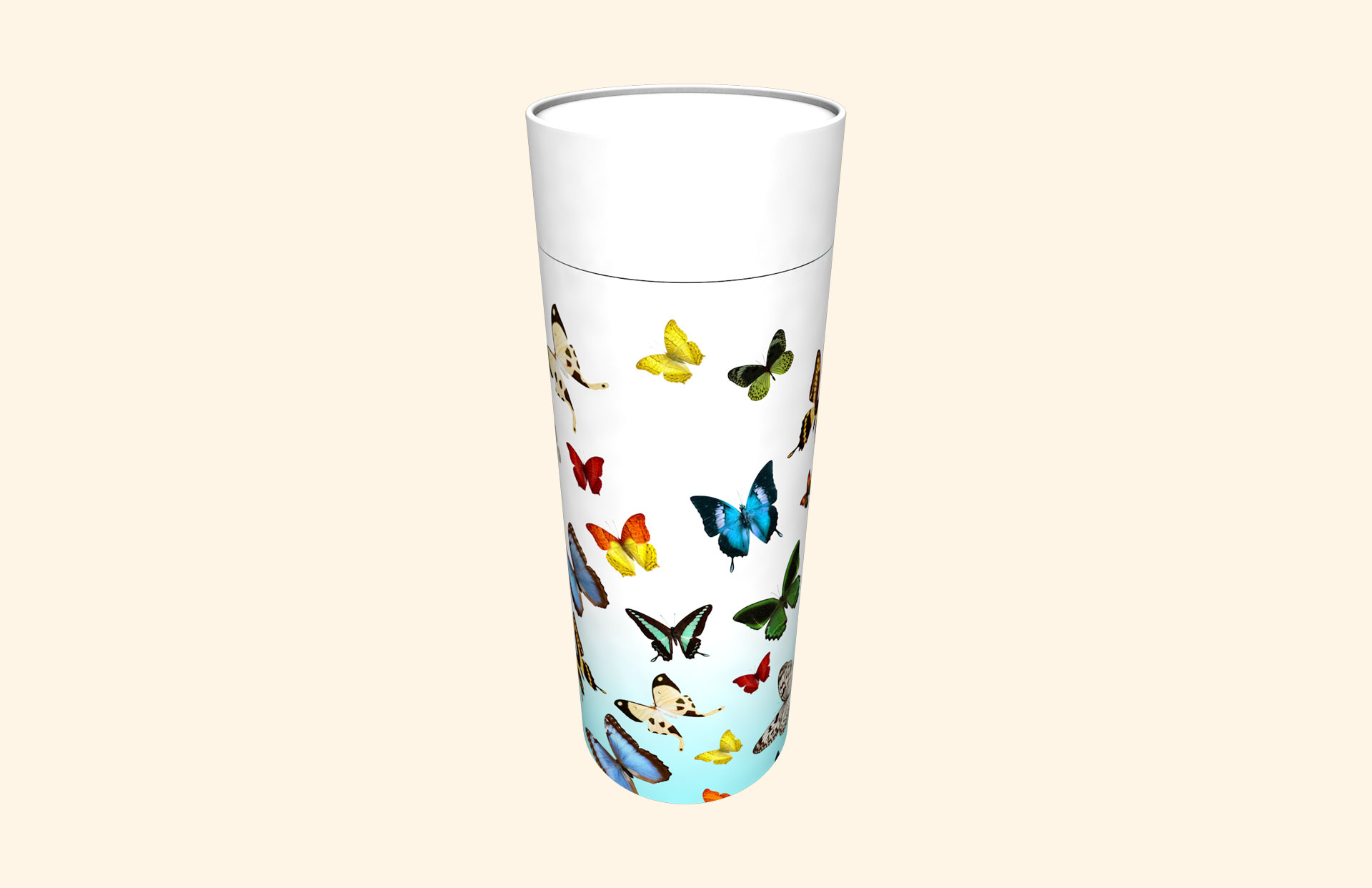 Fluttering Beauty scatter tube with blue gradient