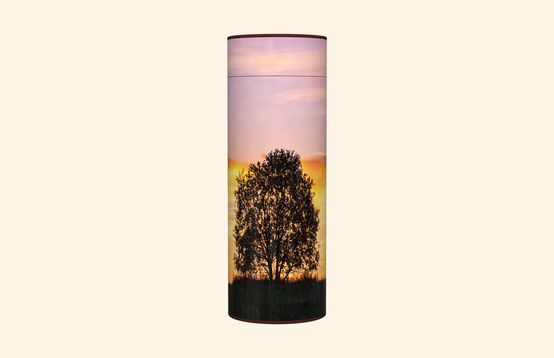 Sunset scatter tube front view