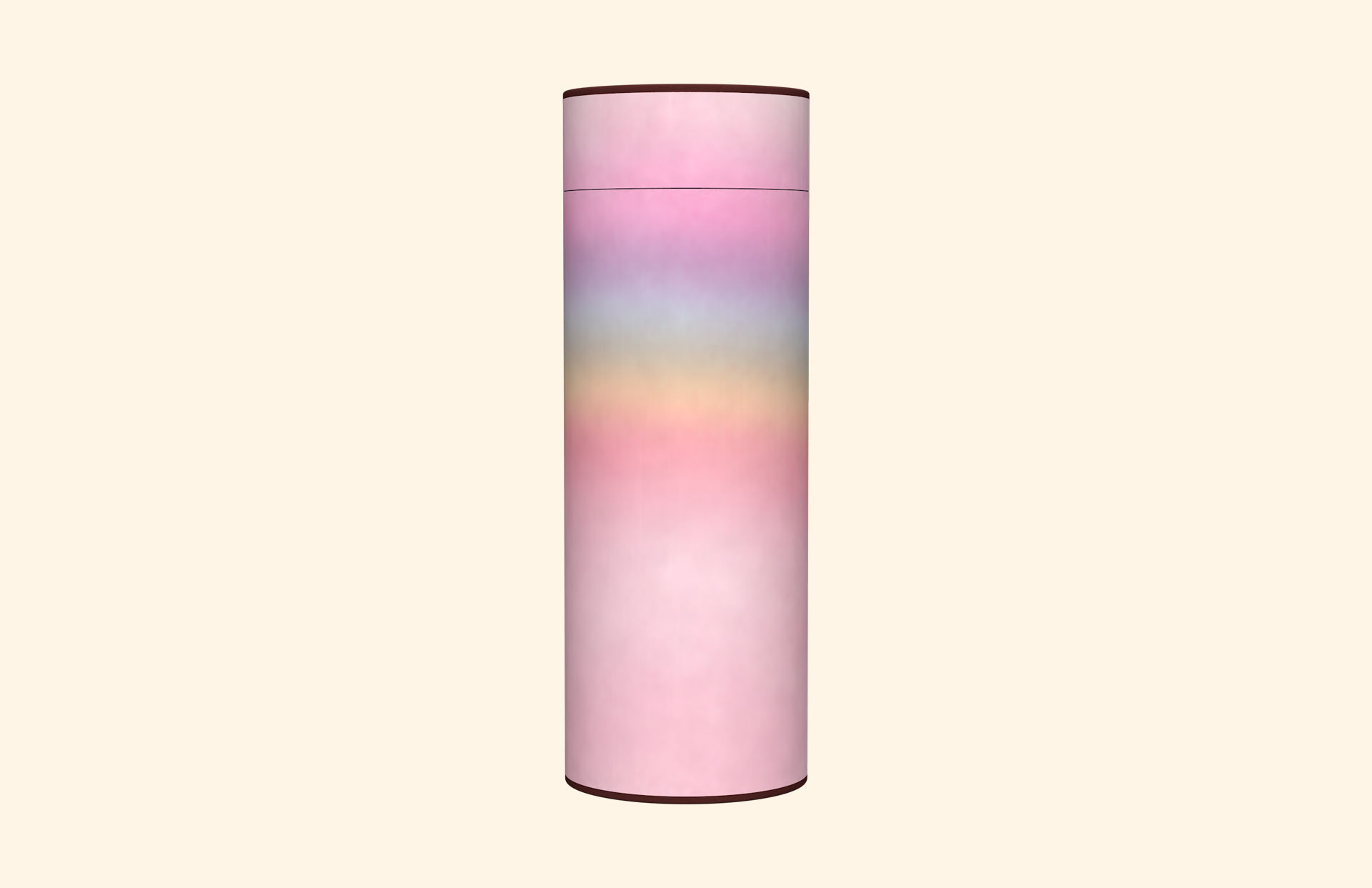 Fluffy Pink Rainbow scatter tube front view