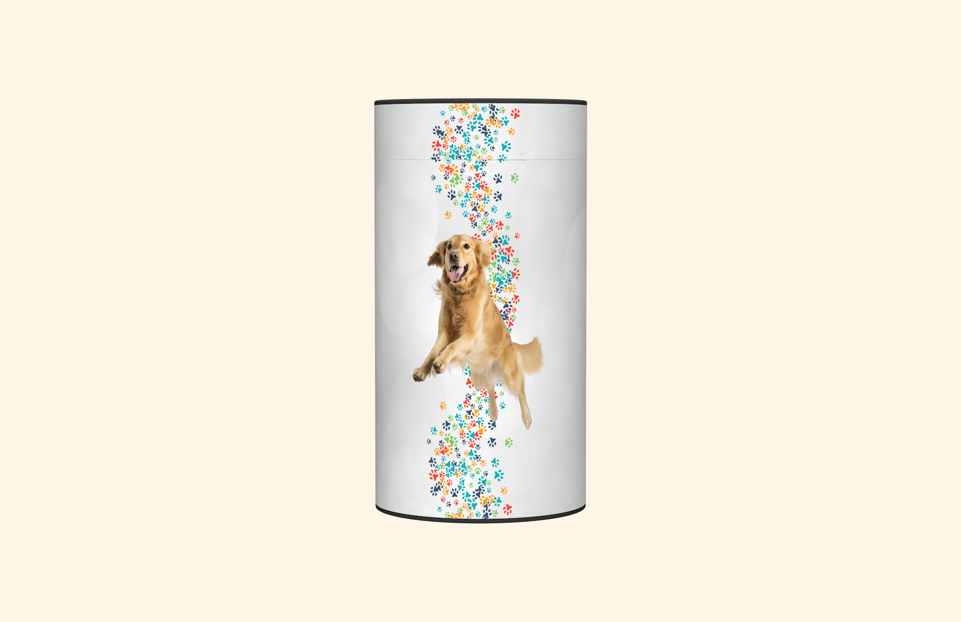 Dogs child scatter tube front view