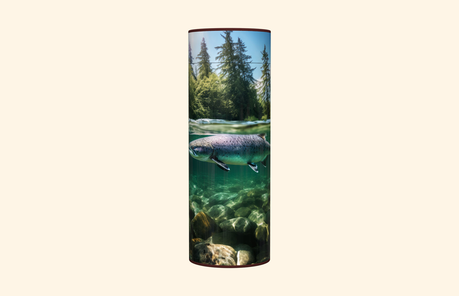 Salmon Run adult scatter tube front view