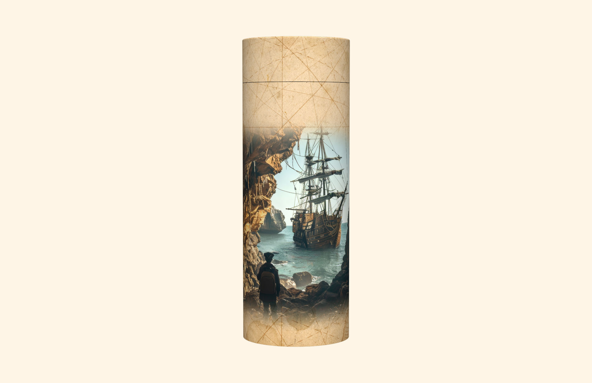 Billy the Pirate adult scatter tube front view