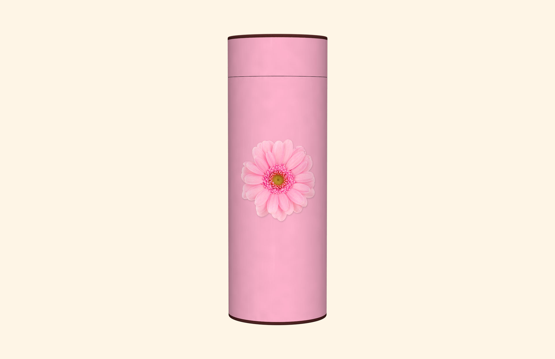 Pink Gerbera adult scatter tube front view
